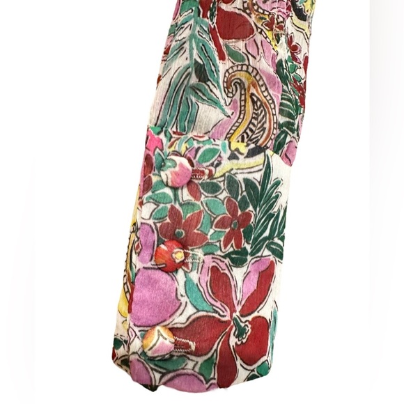 TopShop Ruffle Floral Mini Dress Lightweight Crepe Chiffon Button Bodice… - Picture 6 of 7